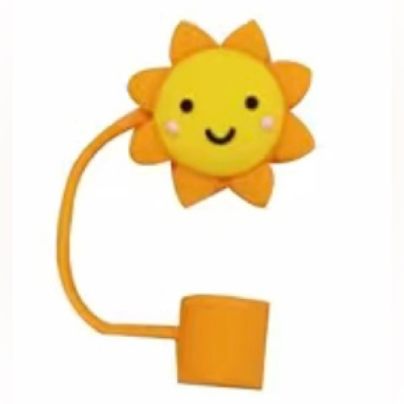 2 Piece Flower and Smiling Sun Stanley Cup Straw Covers - Picture 3 of 5